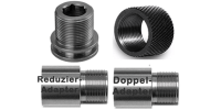 Adapter, MG Edelstahl Schalldämpfer Adapter mit Innensechskant